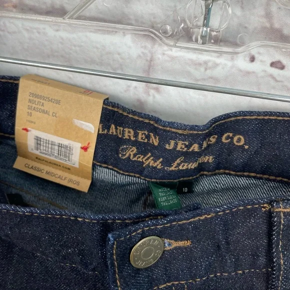 Lauren Jeans Co. Ralph Lauren Classic Nolita Mid-Calf Capri Y2K Jeans Size 10 - Picture 3 of 6